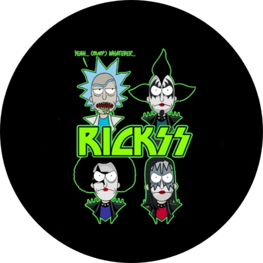 Kiss Parodie Rick 1 Anstecker mit Sicherheitsnadel Ø 25mm