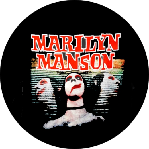 Manson, Marylin Manson Motiv 2 Anstecker mit Sicherheitsnadel Ø 25mm