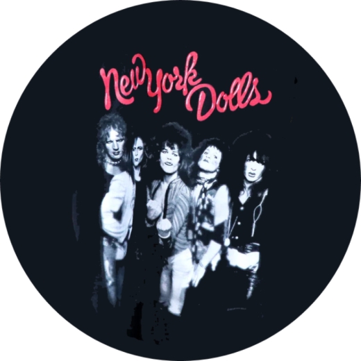 New York Dolls Motiv 3 Anstecker mit Sicherheitsnadel Ø 25mm