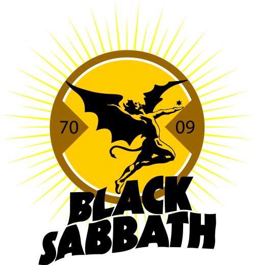 Black Sabbath Motiv 4 Anstecker mit Sicherheitsnadel Ø 25 mm