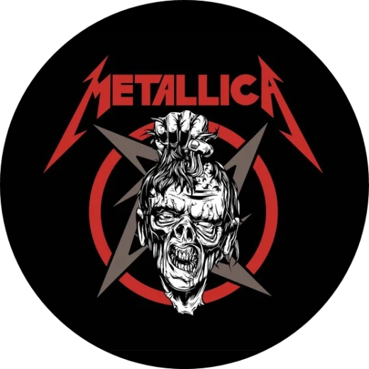 Metallica Motiv 2 Anstecker mit Sicherheitsnadel Ø 25mm