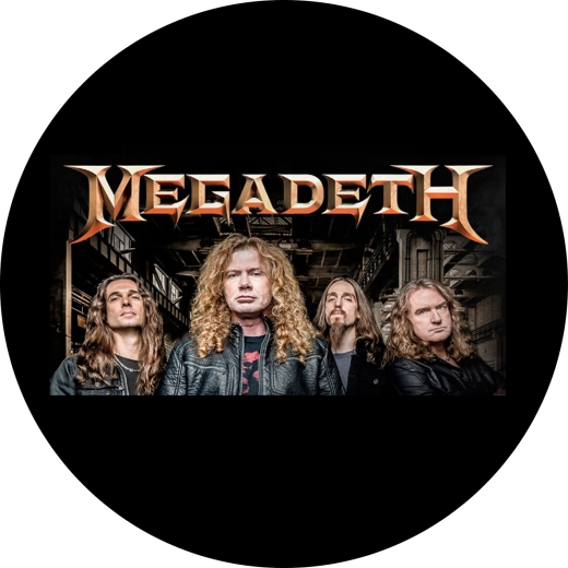 Megadeth Motiv 2 Anstecker mit Sicherheitsnadel Ø 25mm