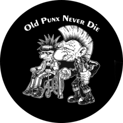 Old Punk´s Not Dead Motiv 3 Anstecker mit Sicherheitsnadel Ø 25mm