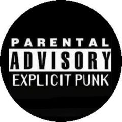 Parental Advisory Explicit Punk Motiv 1 Anstecker mit Sicherheitsnadel Ø 25mm