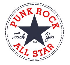 Punkrock Motiv 003 Punkrock All Stars Anstecker mit Sicherheitsnadel Ø 25mm