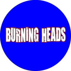 Burning Heads Motiv 1 Anstecker mit Sicherheitsnadel Ø 25mm