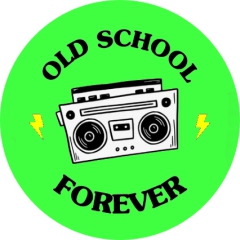 Old School Forever Motiv 1 Anstecker mit Sicherheitsnadel Ø 25mm