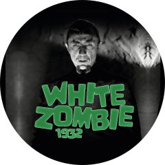 White Zombie 1932 Bela Lugosi Anstecker mit Sicherheitsnadel Ø 25mm