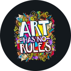 Art Has No Rules Motiv 1 Anstecker mit Sicherheitsnadel Ø 25mm