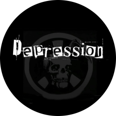 Depression Motiv 1 Punk Australien Anstecker mit Sicherheitsnadel Ø 25mm