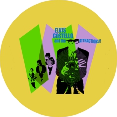 Costello, Elvis Elvis Costello and the Attractions Motiv 1 Anstecker mit Sicherheitsnadel Ø 25 mm