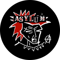 Asylum Motiv 2 Anarcho-Punk U.K. Anstecker mit Sicherheitsnadel Ø 25mm