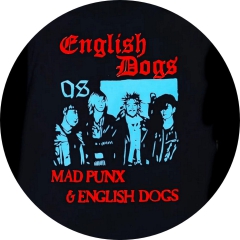 English Dogs Motiv 3 Anstecker mit Sicherheitsnadel Ø 25 mm