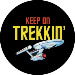 Star Trek Motiv 1 Keep On Trekkin´ Anstecker mit Sicherheitsnadel Ø 25mm