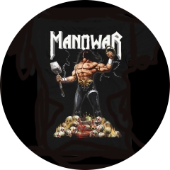 Manowar Motiv 4 Anstecker mit Sicherheitsnadel Ø 25mm