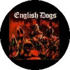 English Dogs Motiv 1 Anstecker mit Sicherheitsnadel Ø 25 mm