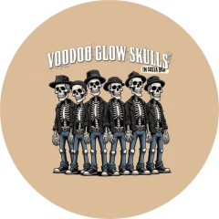 Voodoo Glow Skulls Motiv 2 Anstecker mit Sicherheitsnadel Ø 25 mm