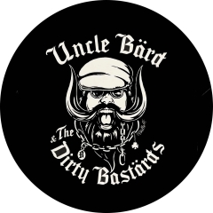 Uncle Bard & The Dirty Bastards Motiv 1 Anstecker mit Sicherheitsnadel Ø 25mm