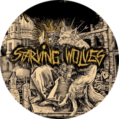 Starving Wolves Motiv 1 Anstecker mit Sicherheitsnadel Ø 25mm