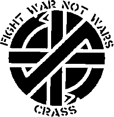 Crass Fight War Not Wars Anstecker mit Sicherheitsnadel Ø 25 mm