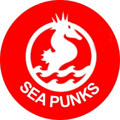 Sea Punks Motiv 1 Anstecker mit Sicherheitsnadel Ø 25mm