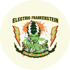 Electric Frankenstein Motiv 3 Anstecker mit Sicherheitsnadel Ø 25mm