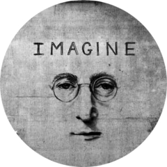 Lennon, John Motiv 1 Imagine Anstecker mit Sicherheitsnadel Ø 25 mm