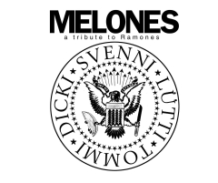 Melones, The Melones (Ramones Tribute Hamburg) Motiv 1 Anstecker mit Sicherheitsnadel Ø 25 mm