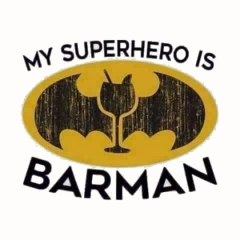 My Superhero Is Barman Motiv 1 Anstecker mit Sicherheitsnadel Ø 25 mm