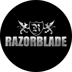 Razorblade Motiv 1 Anstecker mit Sicherheitsnadel Ø 25 mm