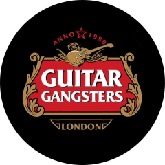 Guitar Gangsters Motiv 3 Anstecker mit Sicherheitsnadel Ø 25 mm