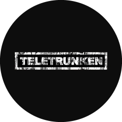 Teletrunken Motiv 2 Anstecker mit Sicherheitsnadel Ø 25 mm