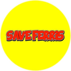 Save Ferris Motiv 1 Anstecker mit Sicherheitsnadel Ø 25 mm