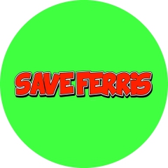 Save Ferris Motiv 3 Anstecker mit Sicherheitsnadel Ø 25 mm