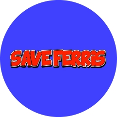 Save Ferris Motiv 4 Anstecker mit Sicherheitsnadel Ø 25 mm