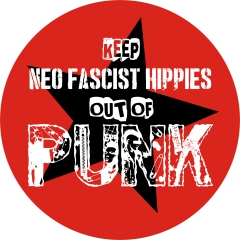 Keep Neo Fascists Hippies Out Of Punk 1 Anstecker mit Sicherheitsnadel Ø 25 mm