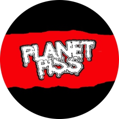 Planet Piss Motiv 1 Anstecker mit Sicherheitsnadel Ø 25 mm