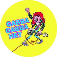 Gabba Gabba Hey Motiv 1 Anstecker mit Sicherheitsnadel Ø 25 mm