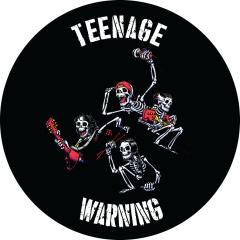 Teenage Warning Motiv 2 Anstecker mit Sicherheitsnadel Ø 25 mm