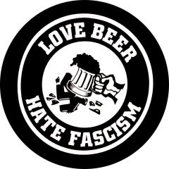 Love Beer Hate Fascism Motiv 2 Anstecker mit Sicherheitsnadel Ø 25mm