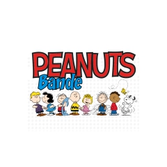 Peanuts Motiv 4 Bande Anstecker mit Sicherheitsnadel Ø 25mm