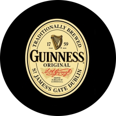 Guinness Motiv 4 Anstecker mit Sicherheitsnadel Ø 25 mm