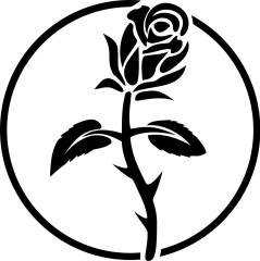 Schwarze Rose Anarchie, Black Rose Anarchy Motiv 1 Anstecker mit Sicherheitsnadel Ø 25 mm