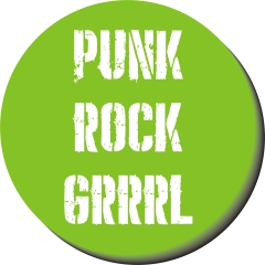 Punk Rock Grrrl Motiv 2 Anstecker mit Sicherheitsnadel Ø 25 mm