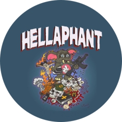 Hellacopters, The Hellacopters Motiv 3 Hellaphant Anstecker mit Sicherheitsnadel Ø 25 mm