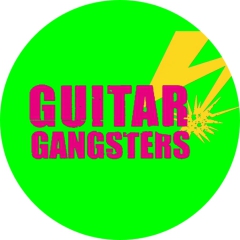 Guitar Gangsters Motiv 2 Anstecker mit Sicherheitsnadel Ø 25 mm