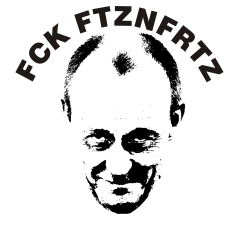 Fuck Merz FCK MRZ Fuck Fotzenfritz FCK FTZNFRTZ Motiv 2 Anstecker mit Sicherheitsnadel Ø 25 mm