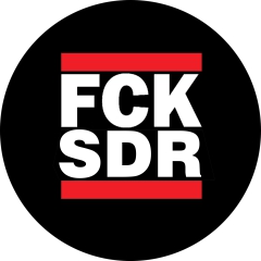 Fuck Söder FCK SDR Motiv 1 Anstecker mit Sicherheitsnadel Ø 25mm