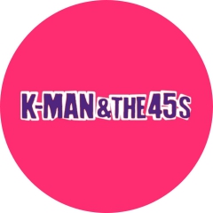 K-Man & The 45s Motiv 1 Anstecker mit Sicherheitsnadel Ø 25 mm