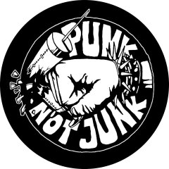 Punk Not Junk Motiv 1 Anstecker mit Sicherheitsnadel Ø 25 mm